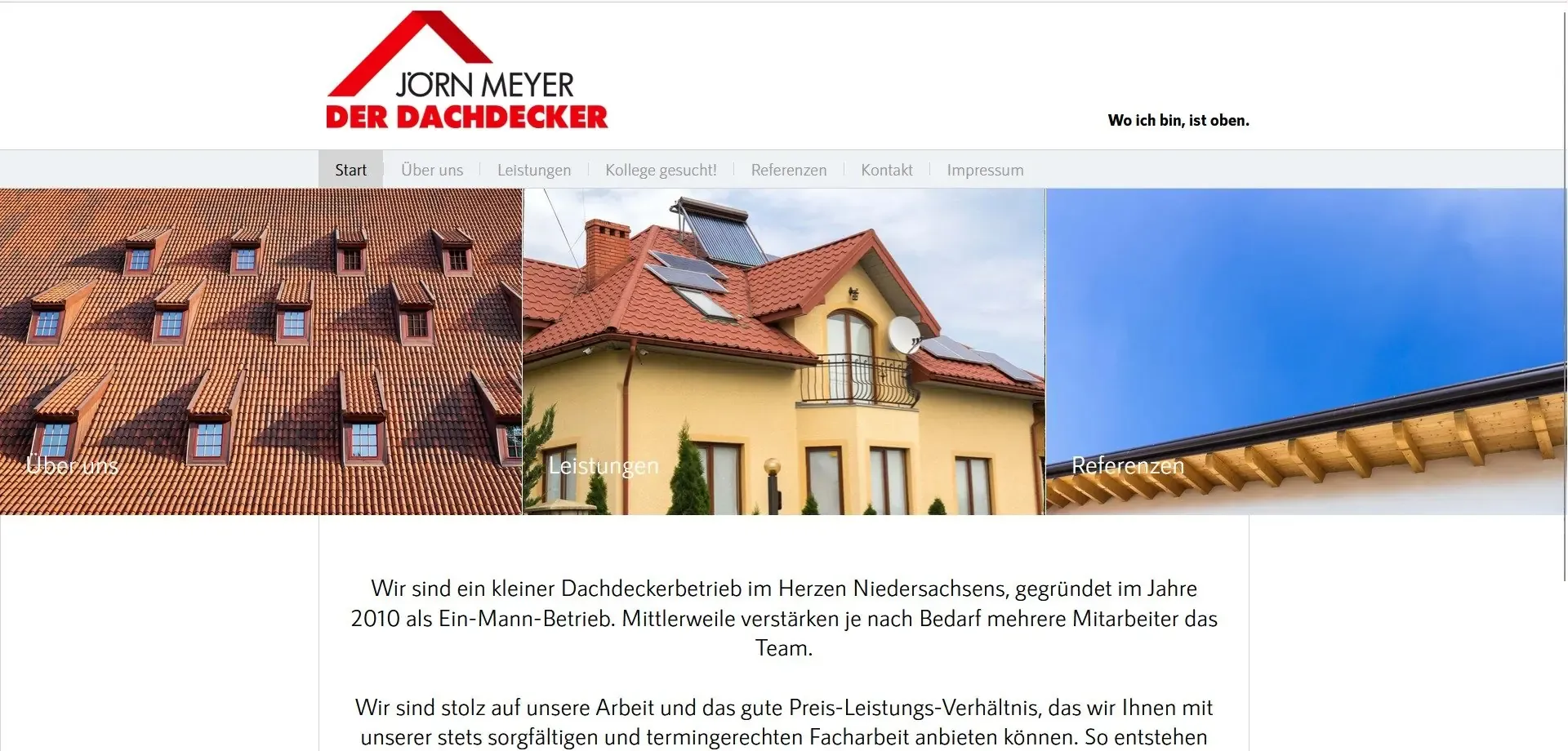 Dachdeckerbetrieb mit roten Ziegeldächern und Solarpanelen