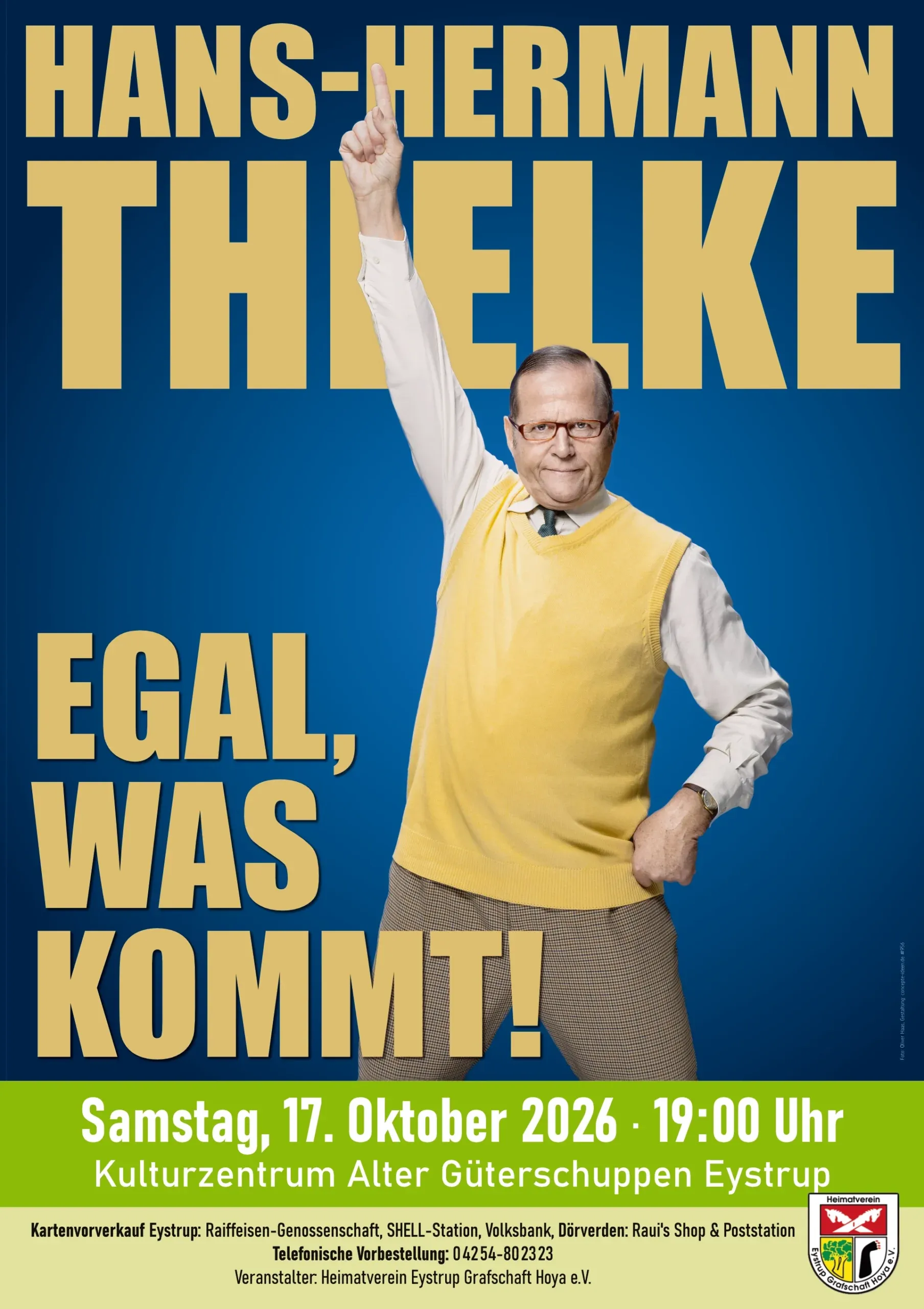 Comedyshow Plakat im Kulturzentrum Eystrup